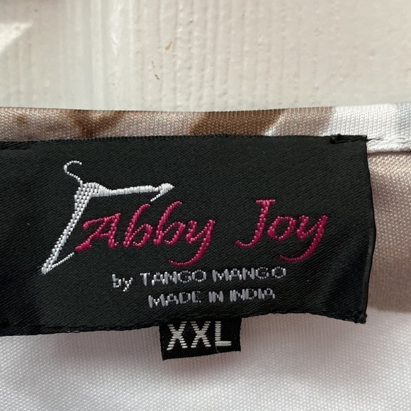 F womens Abby Joy casual stretch cap sleeve floral plus size dress XXL - Picture 2 of 3